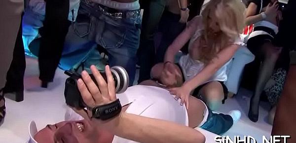  Explicit and brazen group gratifying